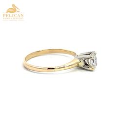 Women's Diamond Solitaire Ring .80 CT 14K Yellow Gold Size:8